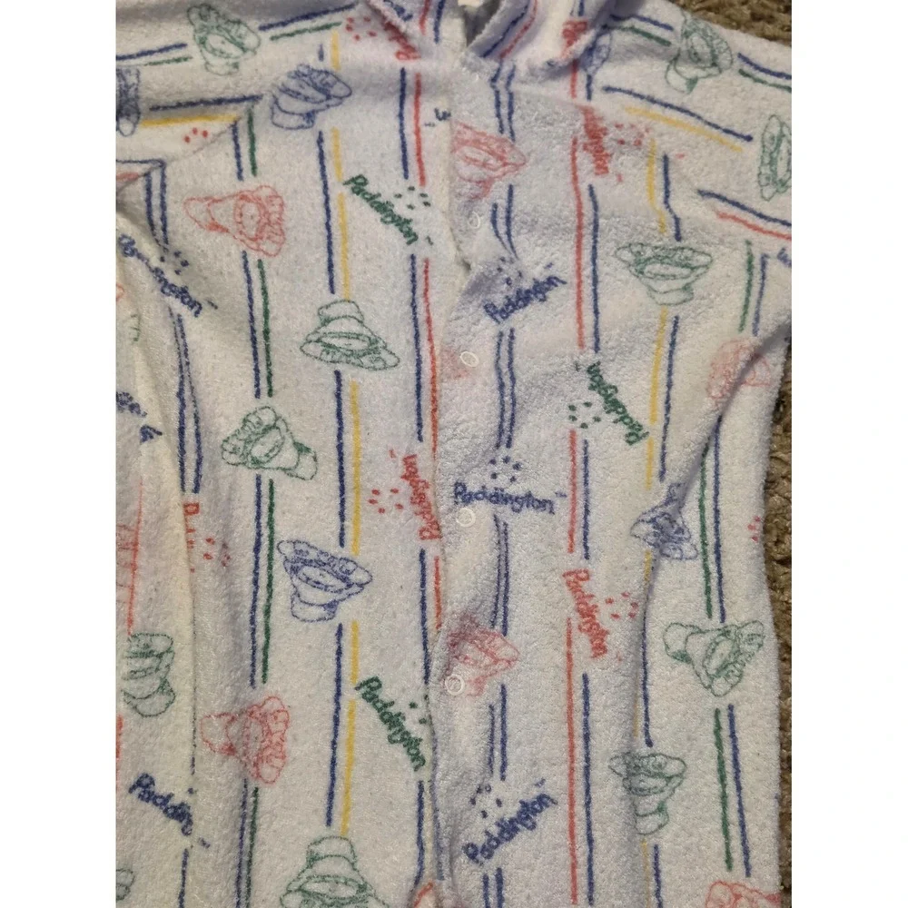 Vintage‎ Paddington Bear Striped Bear Sleeper Baby Size 18 Months Multicolor
